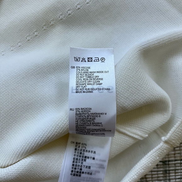 Reiss Michelle white knit midi dress. Size US 4 - Picture 5 of 5